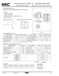 Datasheet KRA764U manufacturer KEC
